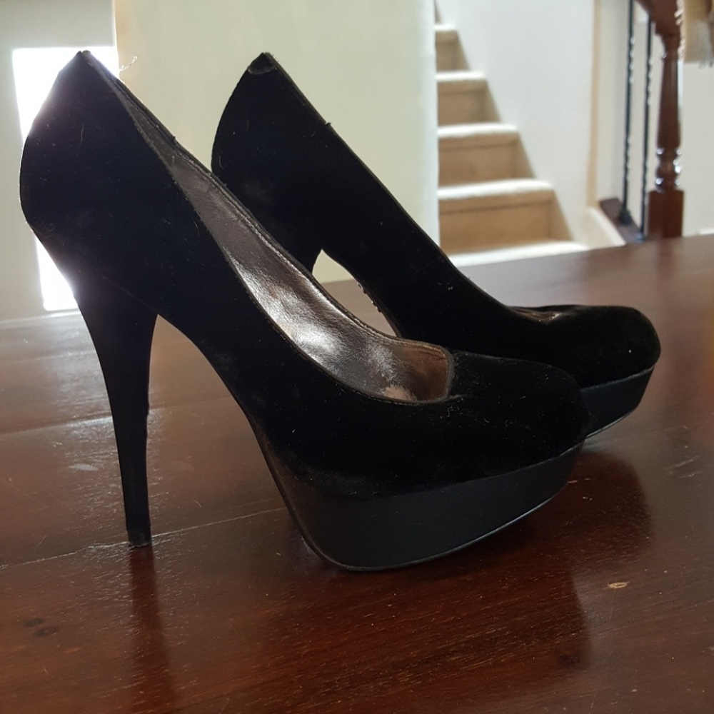 Black Velvet stiletto heels